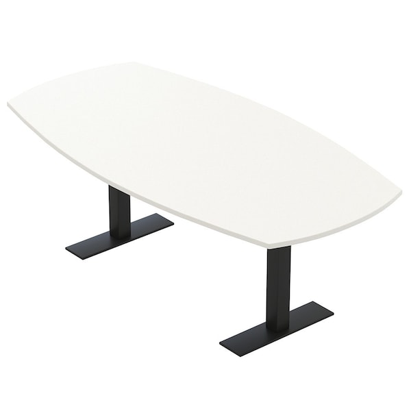 Skutchi Designs Arc Boat Conference Table With Power, 48 in W, 84 in L HAR-ABOT-48X84-T.BK-W960-NA - main