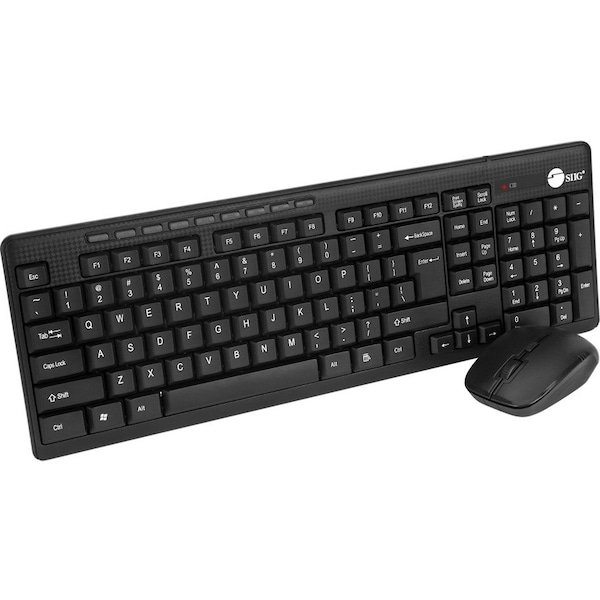 Siig STANDARD SIZE 102-KEY WIRELESS KEYBOARD WITH 3-BUTTON WIRELESS OPTICAL MOUSE, 2. JK-WR0T12-S1 - main
