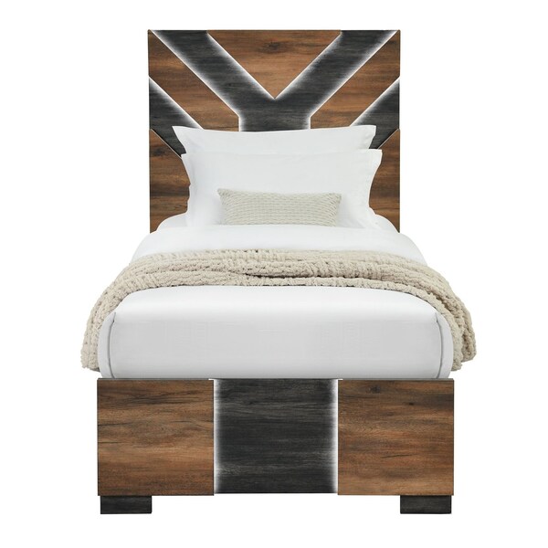Global Furniture Usa Modern Optimus Brown/Black Full Bed OPTIMUS-BRWN/BLK-FB - main