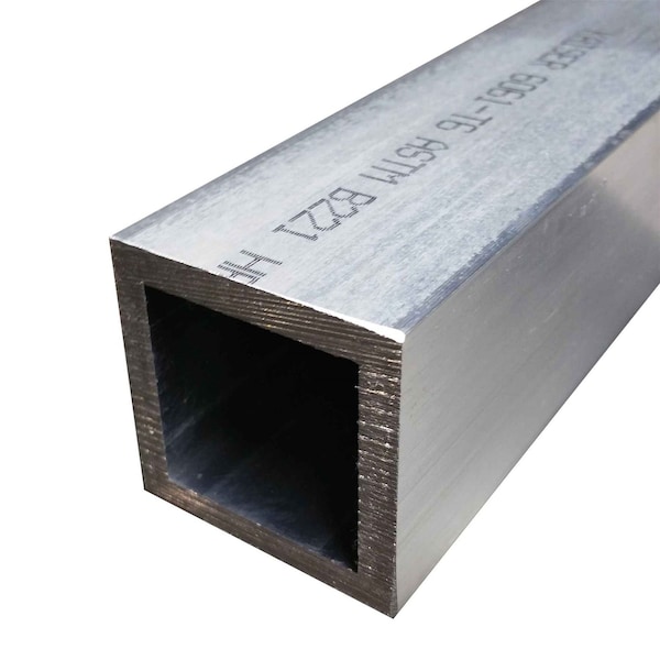 Online Metal Supply 2-1/4 in x 2-1/4 in x 72 in, (3/16 in W), 6061-T6 Aluminum Square Tube 60616SQTT2.25W0.18872.1 - main