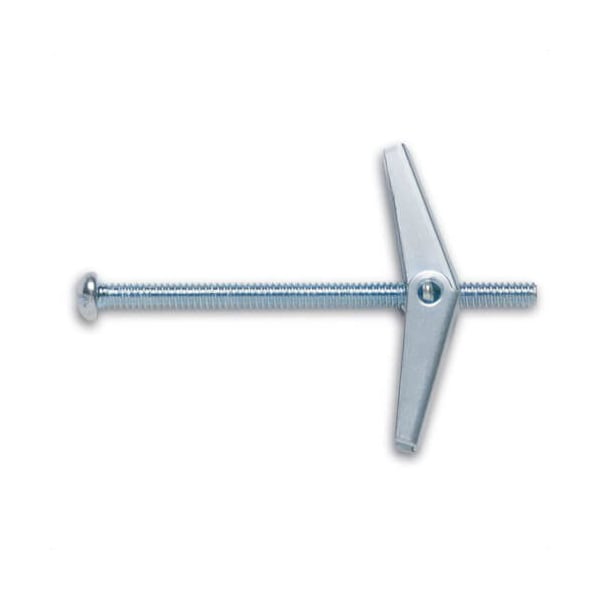 Rawlplug Hollow Wall Anchor Toggle Bolt, 1/4-20 Screw, 3 in OAL, Carbon Steel, Round Head, 5/8 in dia Drill 04231-PWR - main