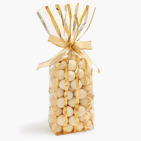 Nashville Wraps Gold Stripe Cello Bags, 1.4 mil, 2.75x2x10.5, 100PK 96512 - main