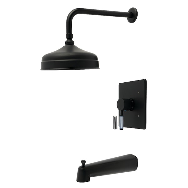 Kingston Brass Single-Handle Pressure Balanced Tub and Shower Faucet, Matte Black KB6340KPS - main