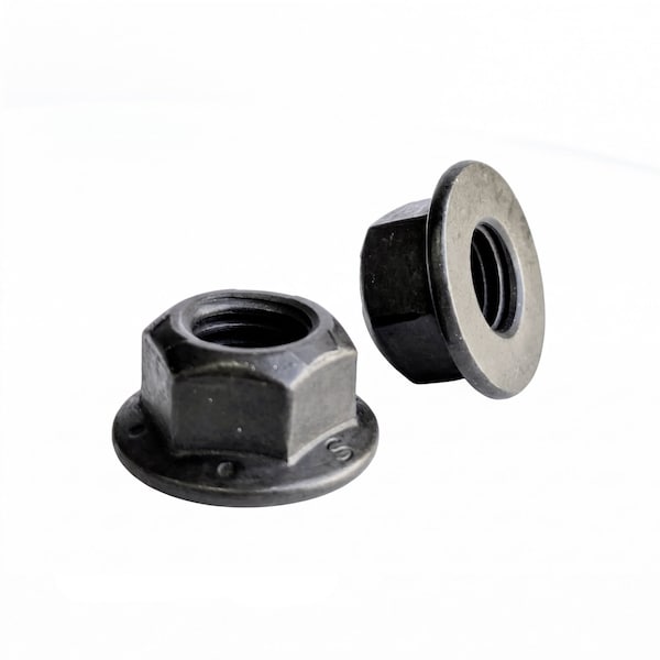 Zdb Industrial 1/2-13 Grade G Top Locking Flange Nut, Black Phosphate and Oil 10003059 - main