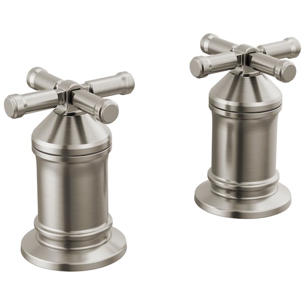 Delta Broderick 2 Handle Roman Tub Handle Kit-Cross In Lumicoat Stainless H599SS-PR - main