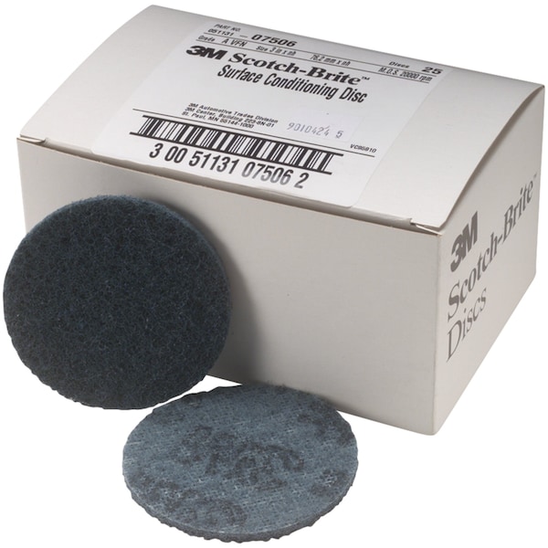 Scotch-Brite Surface Conditioning Disc, 07506, A/O Very Fine, 3 in x NH, 4PK SC-DH - main