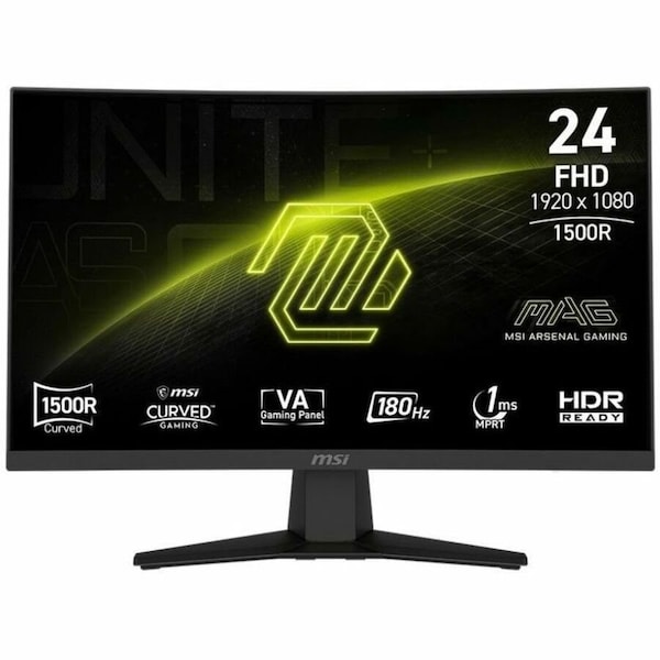 Msi MAG 244C 24 inch VA FHD Display 180Hz FreeSync Curved Gaming Monitor MAG244C - main