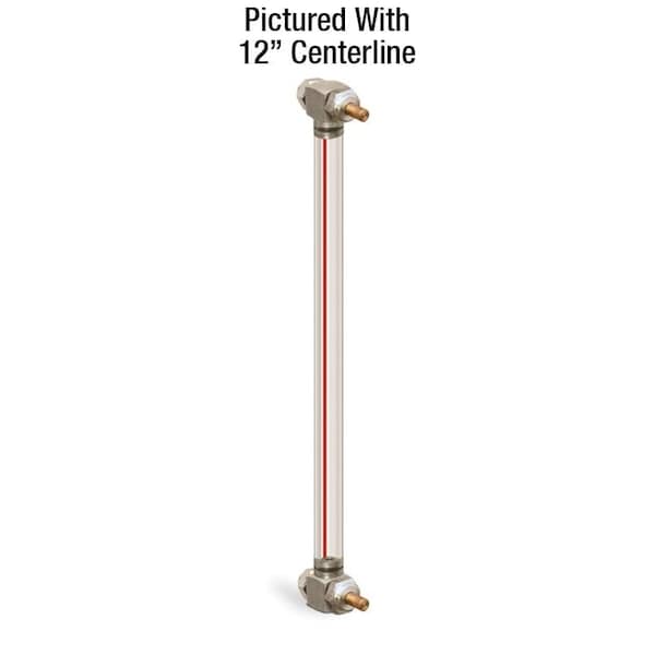 Oil-Rite Nylon Liquid Level Gage, Shutoff, 12-1/2 Centerline Distance, Viton Seals, 1/2-20 Thread, Back Mnt B3642-31216VB1L - main