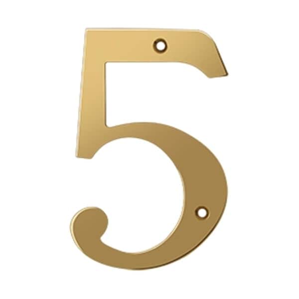 Patioplus 6 in. House Numbers, Lifetime Brass Solid Brass PA696635 - main
