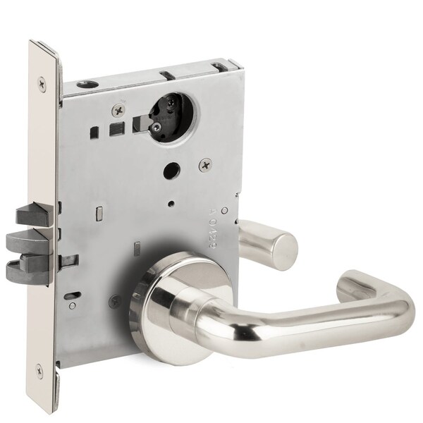 Schlage Grade 1 Storeroom Mortise Lock, Less Cylinder, 03 Lever, B Rose, Bright Chrome Finish, Field Revers L9080L 03B 625 - main