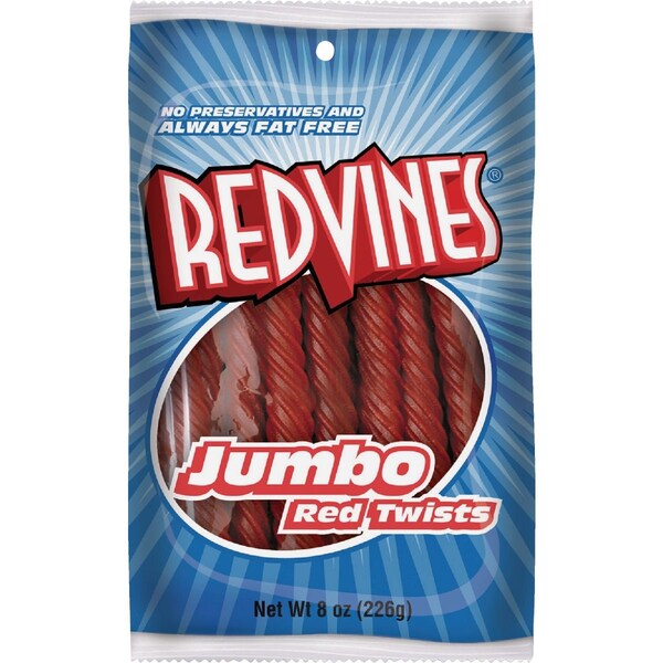Red Vines 8 Oz. Jumbo Red Twist Licorice Candy AML00232 - main