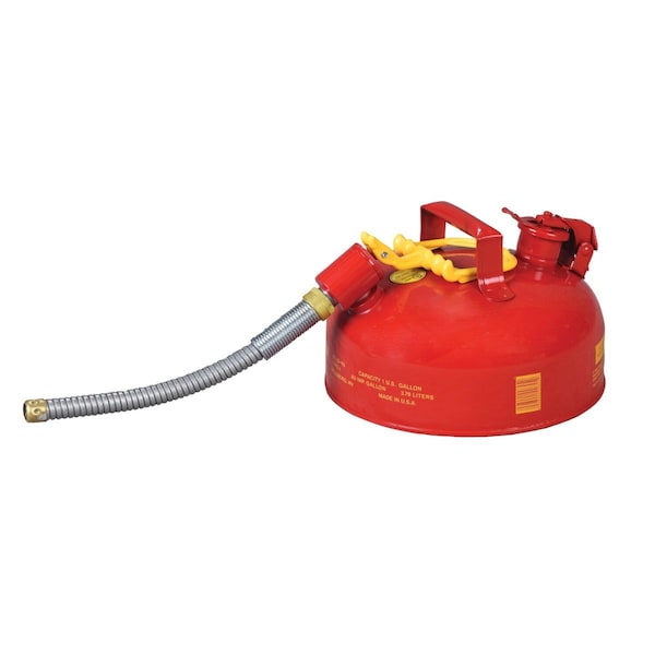 Eagle Mfg Type II Safety Can, Galvanized Steel, 1 gal, 5/8 in Flexible Metal Hose, Red, Flammables U211SX5 - main