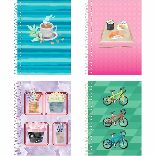 Roaring Springs Lifenotes Notebook- College Rule- 7 x 5- 80 Sheets- - Assorted Covers, 4PK 12531 - main