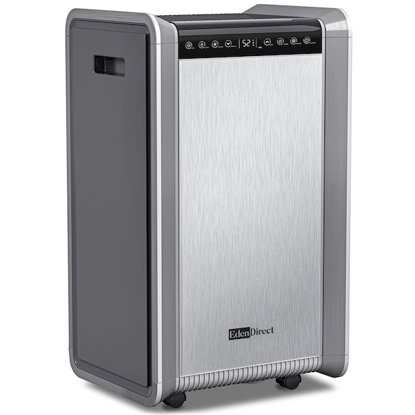 Edendirect Dehumidifier, 13.76 Pints, Metallic, 14.09 in, 115 V IR-D024D - main