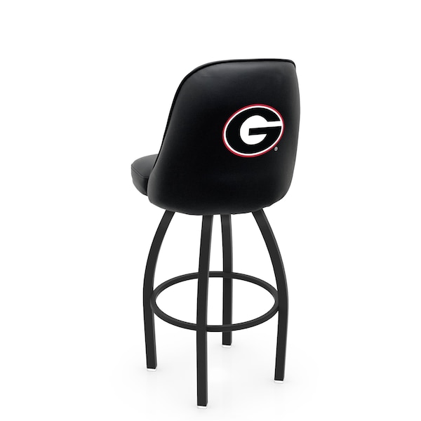 Holland Bar Stool Co Logo Grizzly Georgia in.G in. 36 in. Swivel Bar Stool with Black Wrinkle Finish L048 - main