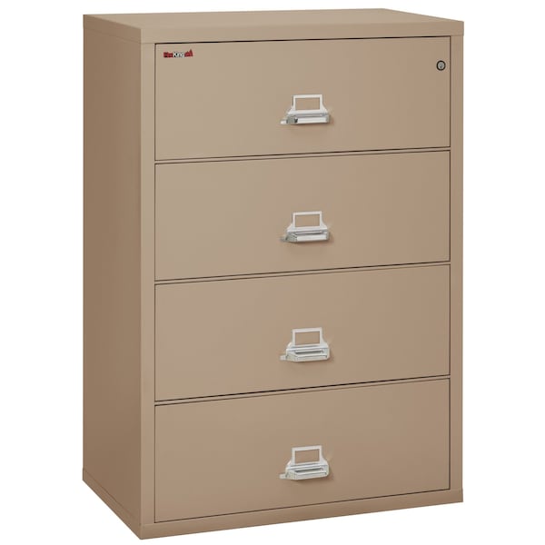 Fireking 4 Drawer, 1 Hr Fire & Impact Rated, 38" Wide Lateral Taupe 4-3822-CTA - main
