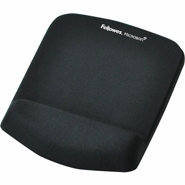 Fellowes Mouse Pad/Wrist Rest, w/Foam Fusion, 7-1/4"x9-3/8"x1" , Black 9252001 - main