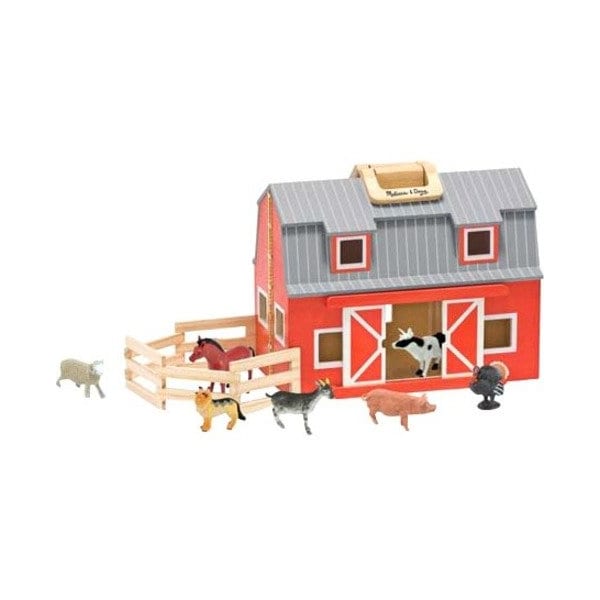 Melissa & Doug Wooden Fold & Go Barn 3700 - main