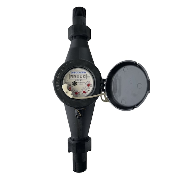 Discover 1/2 in. Multi-Jet Plastic Water Meter Liters 400006-L - main