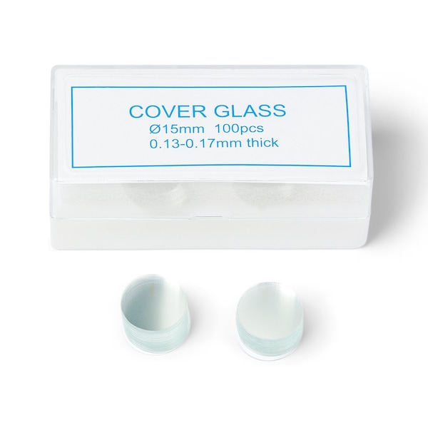 United Scientific Round Coverslips 15 mm, 100PK SQCVRSP15 - main