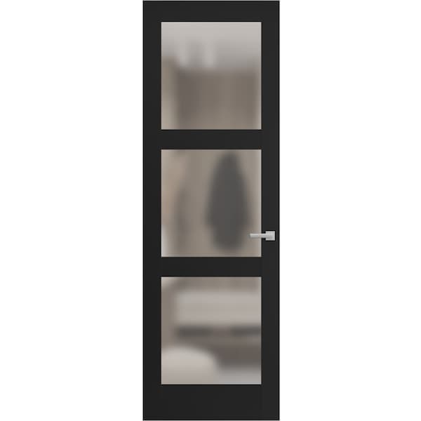 Sartodoors Hidden Door, Lucia 2552 Matte Black Concealed Metal Frame 24 x 84 Left Inswing LUCIA2552MF-BLK-24x84-LH-I - main