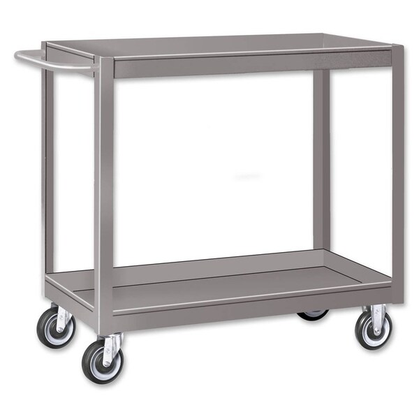 Pucel Tray Top Service Cart, 18 in W x 36 in D x 36 in H, 2 Shelves, Gray SC-1836-2-C5 - main