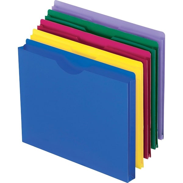 Pendaflex Poly File Jackets, Letter Size, 5 Assorted Colors, 10PK 50990 - main