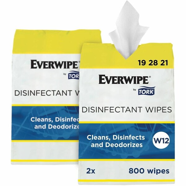 Tork Disinfecting Wipes, 800 ct, Bag, PK2 192821 - main
