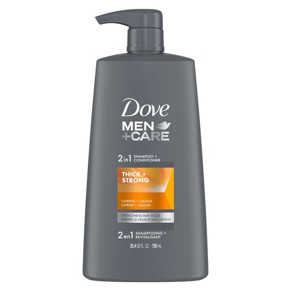 Dove Men+Care Thick Strong 2 in 1 Shampoo and Conditioner, 25.4 Ounce, 4PK 69769990 - main