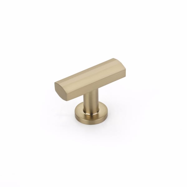 Schaub Heathrow 1-3/4in T Cabinet Knob Signature Satin Brass Finish 552-SSB - main