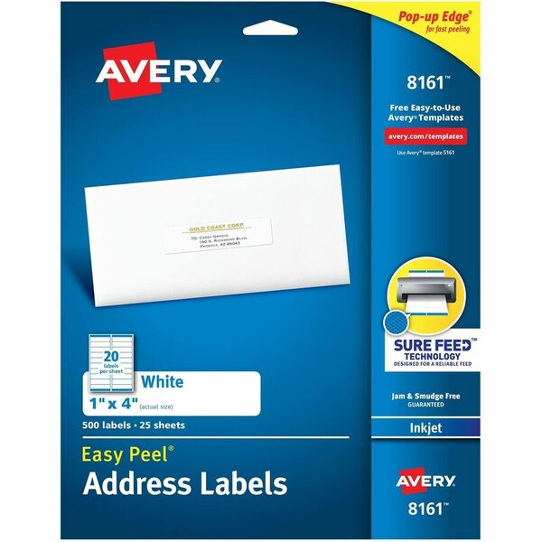 Avery Easy Peel Address Labels, PK500 08161 - main