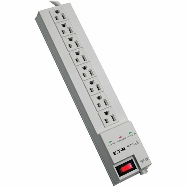 Tripp Lite Power Strip, Right Angled, 5-15R, 5-15P, 8 ft., Light Gray SK6-6 - main