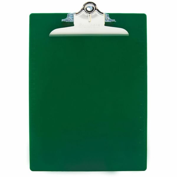Saunders Mfg Saunders Recycled Plastic Clipboard with Antimicrobial Protection, 8-1/2" x 12", Green 21604 - main