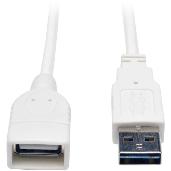 Tripp Lite 3FT USB 2.0 UNIVERSAL REVERSIBLE EXTENSION CABLE M/F WHITE 3FT UR024-003-WH - main