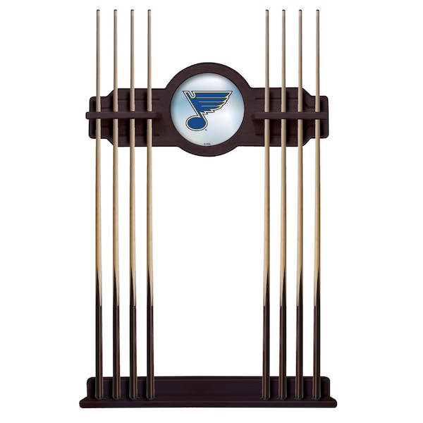 Holland Bar Stool Co St Louis Blues Cue Rack in English Tudor Finish CueETudSTLBlu - main