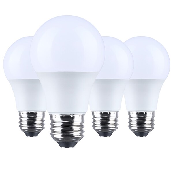 Satco 5 Watt LED A19 4000K CCT Medium Base Plastic 120 Volt, 4PK S14305 - main