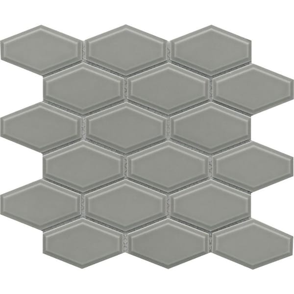 Emser Tile Reward Series Porcelain Mosaic Tile, 11 in L Tile, 10 in W Tile, Pressed Edge, Dove, 10PK F27REWADO1011MHW - main