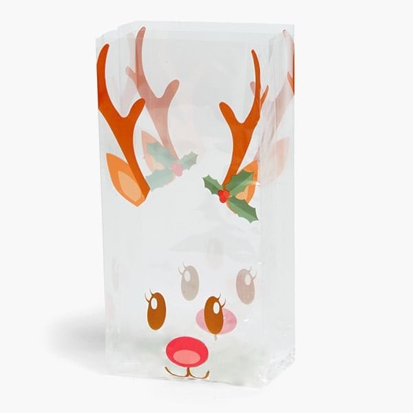 Nashville Wraps Reindeer Cello Bags, 5x3x11.75 in, 100PK C4BRD - main