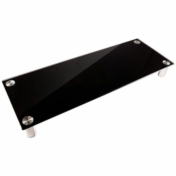 Monoprice Workstream by Large Multimedia Desktop Monitor Stand_ Black Glass 16359 - main