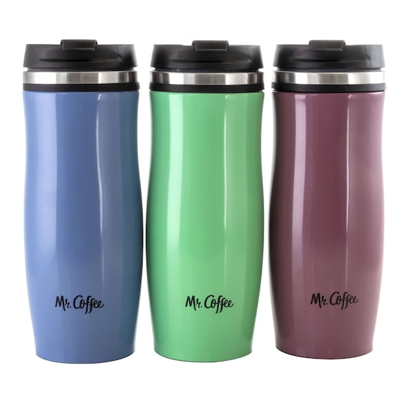 Mr. Coffee 12.5 Ounce Stainless Steel Insulated Thermal Travel Mug, 3PK 124439.01 - main