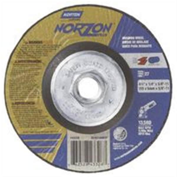 Norton Co Depressed Center Grinding Wheel- 4.5 in. Dia.- 0.25 in. Thick- Zirconia, 10PK 547-66252843326 - main
