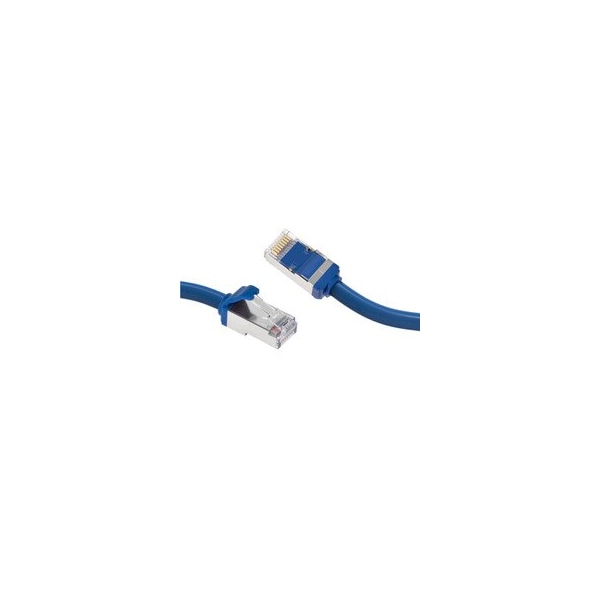 Cable Wholesale Slim Cat8 Blue S/FTP Ethernet Patch Cable, Molded Boot, 40Gbps - 2000MHz, 6mm OD, 4-Pair 28AWG 13X8-66101 - main