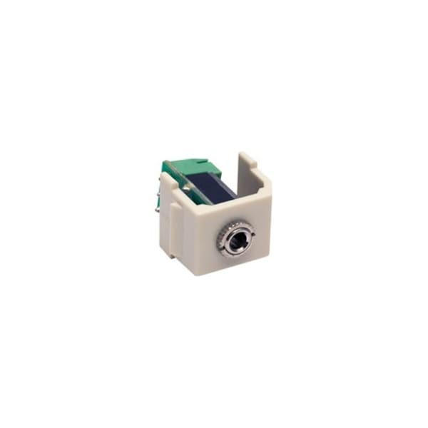 Hubbell Premise Wiring SnapFit Keystone Stereo Jack, 3.5mm, Screw SF35STW - main