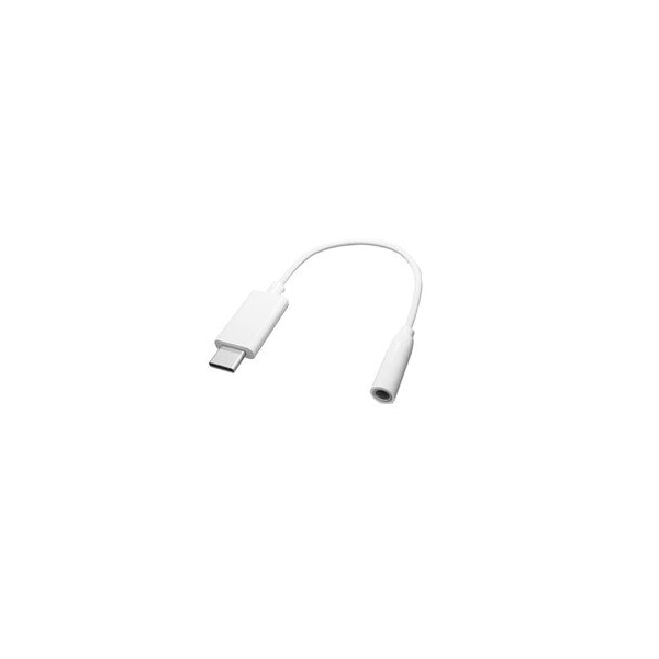 Cable Wholesale USB C to 3.5mm Adapter Cable for connecting headsets, 5 inch, White 30U2-35000 - main