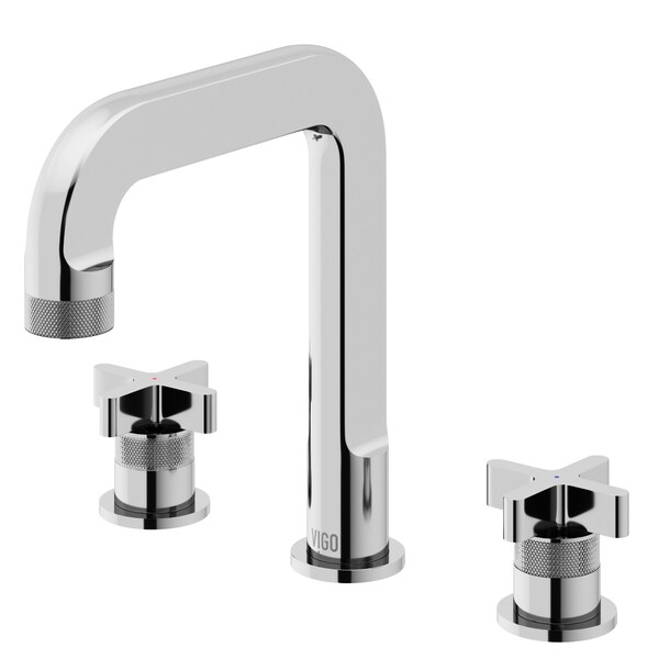 Vigo Wythe Two Handle Three-Hole Widespread Bathroom Faucet in Chrome VG01302CH - main