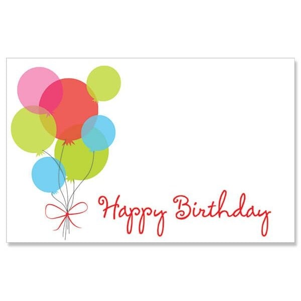 Nashville Wraps Happy Birthday Balloon Bouquet Enclosure Card, 3.5x2.25, 50PK AC6035 - main