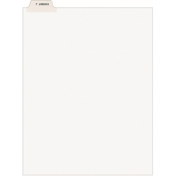 Avery Dennison Avery, Avery-Style Preprinted Legal Bottom Tab Divider, Exhibit J, Letter, White, 25/pk 11949 - main
