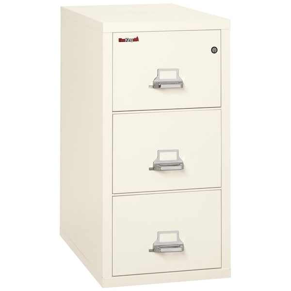 Fireking 3 Drawer, 1 Hr Fire & Impact Rated, Vertical, 31" depth Legal Ivory White 3-2131-CIW - main