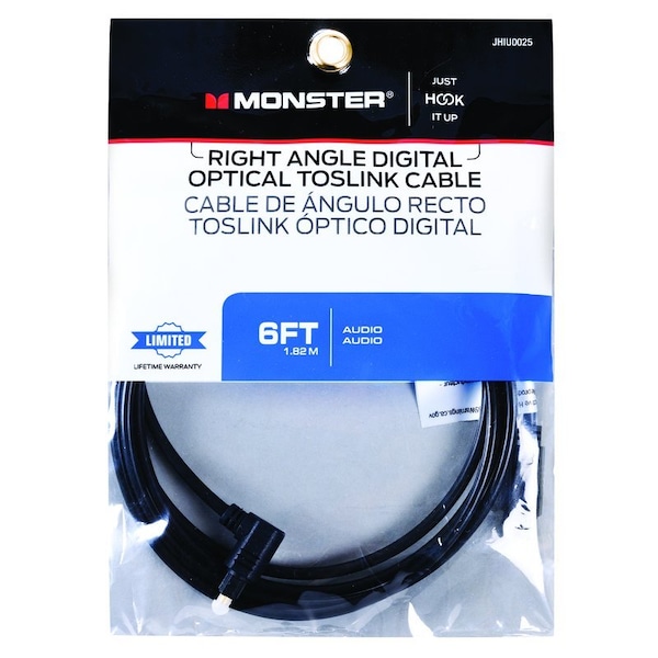 Monster Cable Just Hook It Up 6 ft. L Digital Optical Toslink Cable Digital Optical JHIU0025 - main