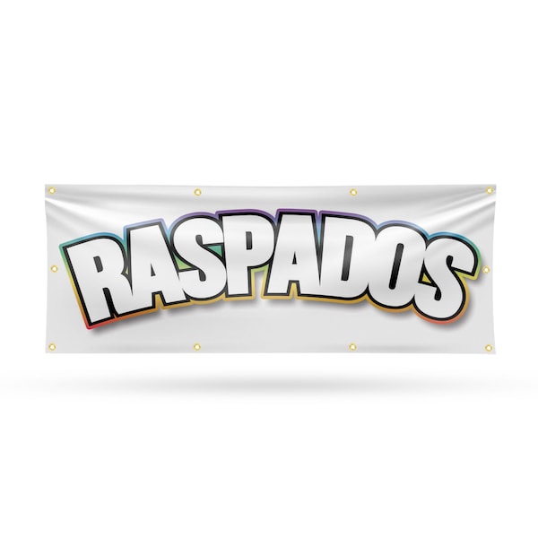 Signmission Raspados, 36 Inch x 96 Inch, Vinyl Banner B-96-30829 - main